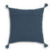 Blossom - 20" Printed Cotton Tassel Accent Cushion - Blue
