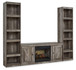 Wynnlow - Gray - 3-Piece Entertainment Center With Electric Fireplace