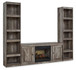 Wynnlow - 3-Piece Entertainment Center With Electric Fireplace - Gray