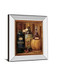 Vintage Wine Il - Mirror Framed Print Wall Art - Dark Brown