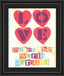 Must Be Love I By Tom Frazier - Framed Print Wall Art - Red