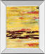 Tire Mark Il By Natalie Avondet - Mirror Framed Print Wall Art - Yellow