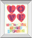 Must Be Love I By Tom Frazier - Mirror Framed Print Wall Art - Red