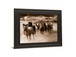 Running Horses By Monte Naglar - Framed Photo Print Wall Art - Dark Brown