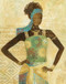 Tribal Vision I By Nan - Yellow - Dark Brown - Yellow