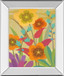 Flowerbed By Cary Phillips - Mirror Framed Print Wall Art - Orange