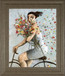 Petals By Lourenco - Framed Print Wall Art - Blue
