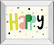 Happy By Sophie Ledesma - Mirror Framed Print Wall Art - White
