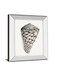 Modern Shell With Teal Il By Patricia Pinto - Mirror Framed Print Wall Art - White