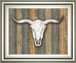 Cow Skull Il By Marla Rae Framed Print Wall Art - Dark Brown