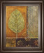 Copper Leaf By Viola Lee - Framed Print Wall Art - Dark Brown