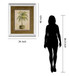 Potted Palm Il - Mirror Framed Print Wall Art - Green
