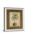 Potted Palm Il - Mirror Framed Print Wall Art - Green