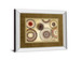 egyptian Textile By Michael Marcon Mirror Framed Print Wall Art - Light Brown