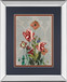 Summer Flowers Il By Ken Hurd - Mirror Framed Print Wall Art - Blue
