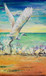 49x64 Framed - Great Egret I By Patricia Pinto - Blue