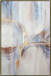 Hand Painted Textured Canvas With Foil In Frame Abstract - Pearl Silver