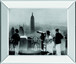 Manhattan, View From Radio City Music Hall, 1935 By The Chelsea Collection - Mirror Framed Print Wall Art - Dark Gray