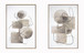 Hand Painted Textured Canvas in Frame (Set of 2) - Pearl Silver