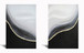 Hand Painted Textured Canvas With Foil in Frame (Set of 2) - Pearl Silver