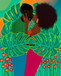 Lovers By Lorintheory (Framed) (Small) - Green