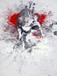 56x74 Hand Painted Textured Canvas - Red