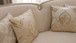 HD-7005 - Loveseat - Beige / Gold