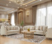 HD-7005 - 3 Piece Set - Beige / Gold