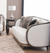 HD-9043 - Loveseat - White / Brown / Gold