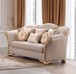 HD-56 - Loveseat - Beige / Gold