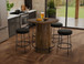 Tiza - Bistro Table - Peanut Brown / Chalk Colors