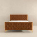 Bailey Cognac Velvet King Size Platform Bed
