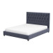 Donald Mid Century Modern Gray Velvet Platform Bed King Size