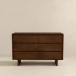 Dubrovnik Mid Century Modern Walnut Dresser With 6 Drawers