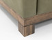 Natural Teca - Loveseat - Olive Green