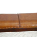 Chad Mid Century Modern Tan Leather Bench