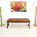 Chad Mid Century Modern Tan Leather Bench by Ashcroft Furniture