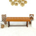 Cameron Tan Leather Bench by Ashcroft Furniture