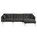 Duzzy - Sectional Sofa - Dark Gray Fabric