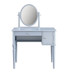 Rabila - Vanity Desk - Cream Fabric & Gray Finish