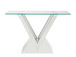 Noralie - Accent Table - Clear Glass, Mirrored & Faux Diamonds - 32"