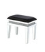 Lotus - Vanity Stool - Mirrored, Faux Ice Cube Crystals