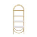 Lightmane - Bookshelf - White High Gloss & Gold