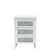 Noralie - 26" Accent Table With Faux Diamonds - Mirrored