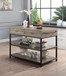 Macaria - Kitchen Island - Rustic Oak & Black Finish - 36"