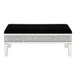 Noralie - 19" Bench With Storage - Mirrored & Faux Diamonds