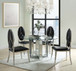 Noralie - Round Dining Table - Mirrored & Faux Diamonds