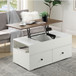 Raeden - Coffee Table With Lift Top - White & Walnut