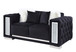 Trislar - Loveseat With 4 Pillows Same 52526) - Black Velvet