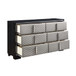 Nicola - Dresser - Silver Synthetic Leather & Black
